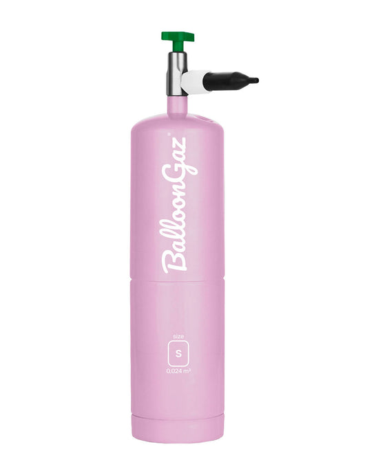 Bouteille d'hélium pour ballons rose permettant de gonfler 3 ballons