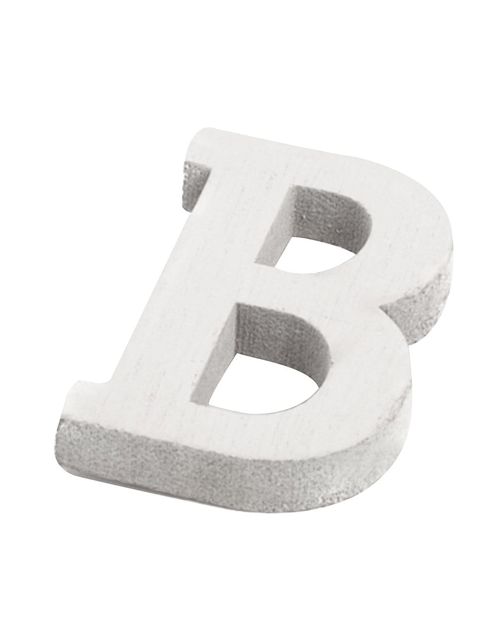 Petite lettre b en bois pour décoration de mariage blanche