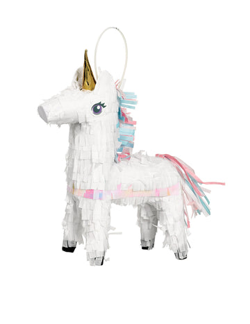 Malá dekoratívna magická jednorožcová piñata 19 x 15 cm stredový ornament