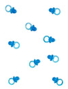 Petites sucettes pour baby shower bleues lot de 18