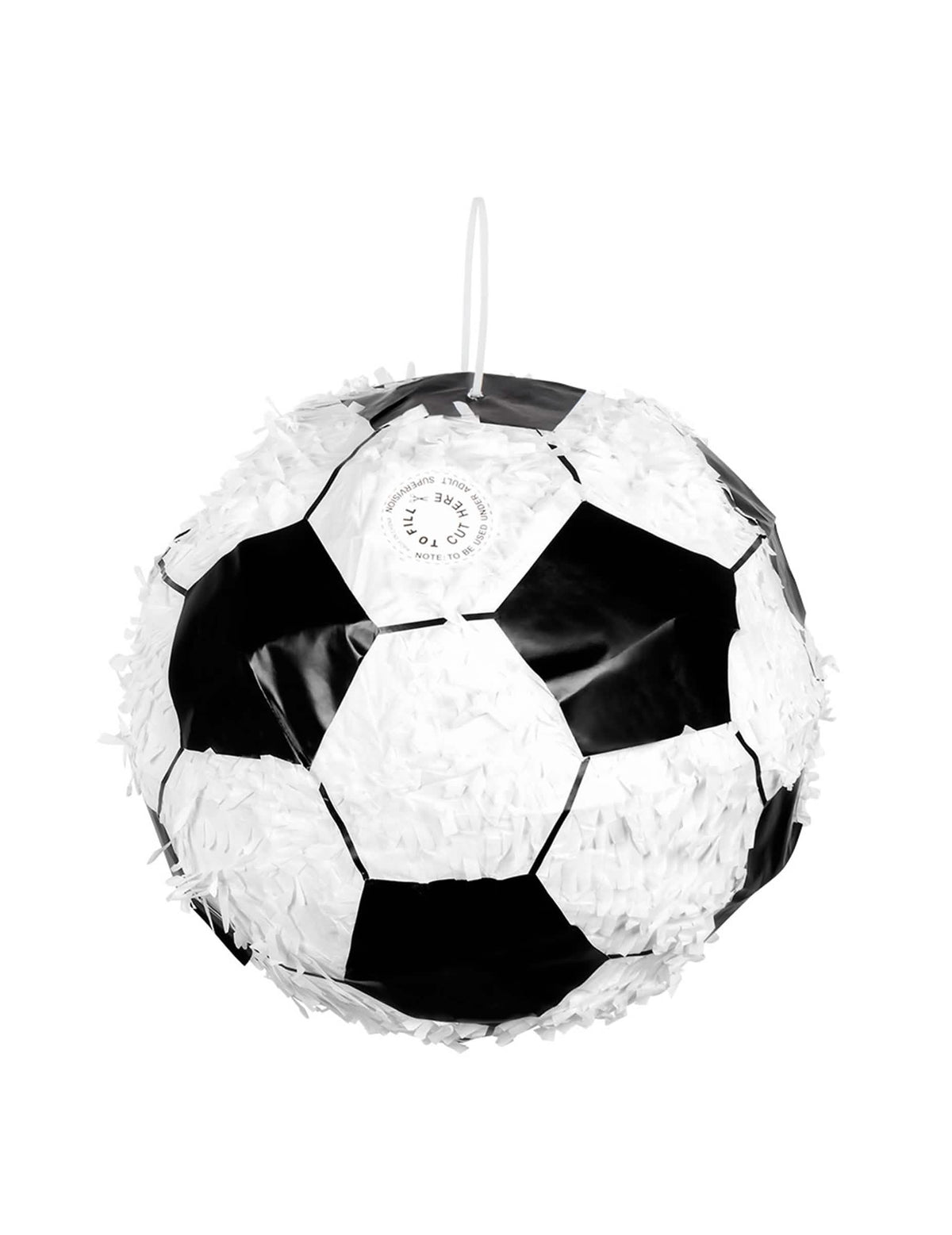 Detail plniaceho otvoru futbalovej pinaty balóna