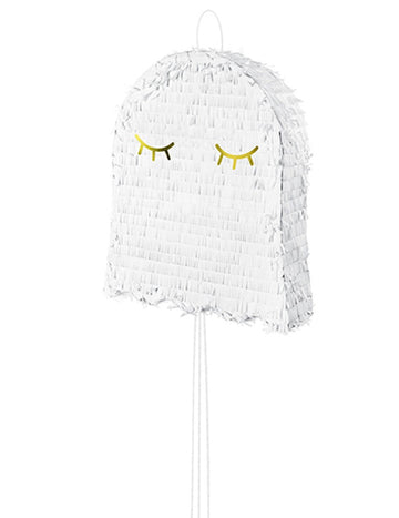 Bielo-zlatá piñata duch 41,5 x 50 x 10 cm na Halloween