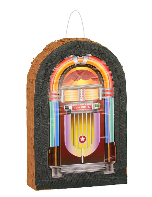 Piñata jukebox pour fête multicolore et noir