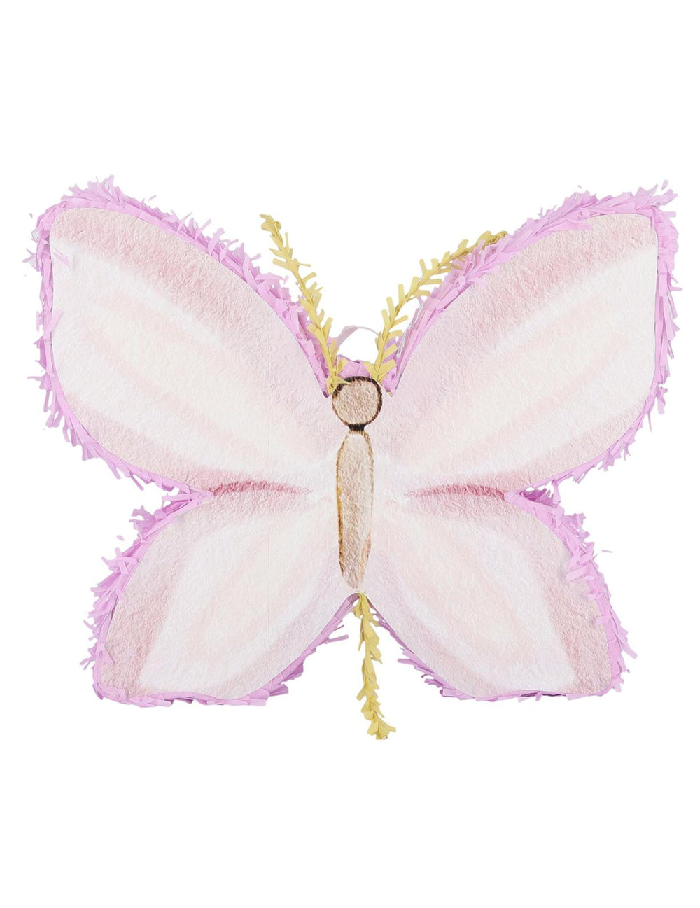 Piñata papillon pour anniversaire lilas et crème