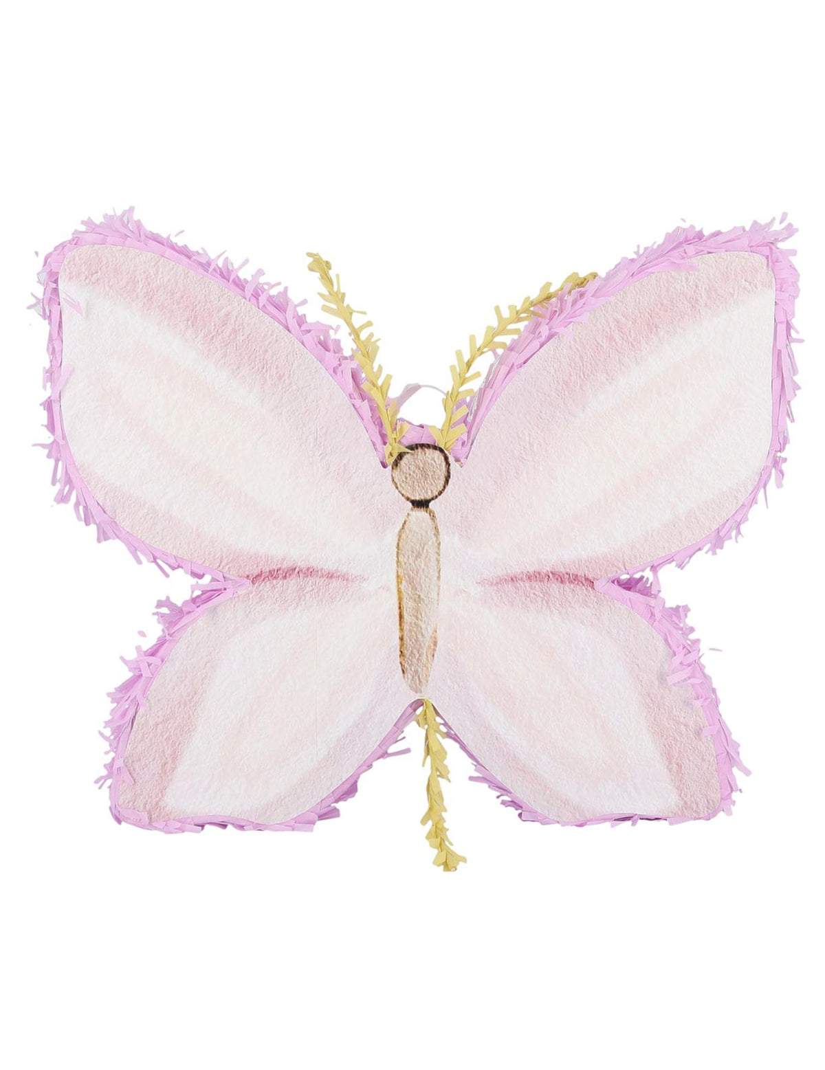 Piñata papillon pour anniversaire lilas et crème