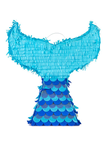 Piñata chvost morskej panny 40 x 45 x 9 cm dúhová modrá