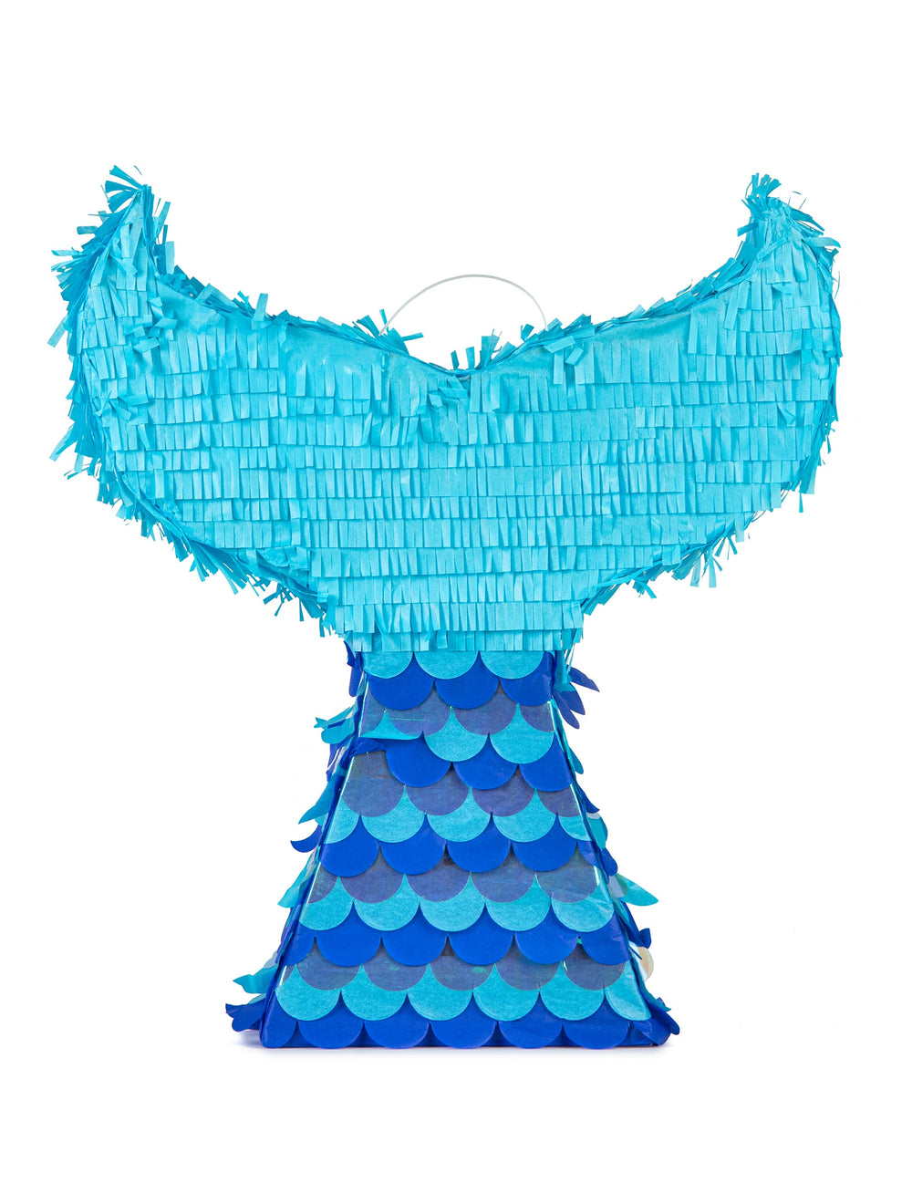 Piñata queue de sirène pour enfant bleue irisée