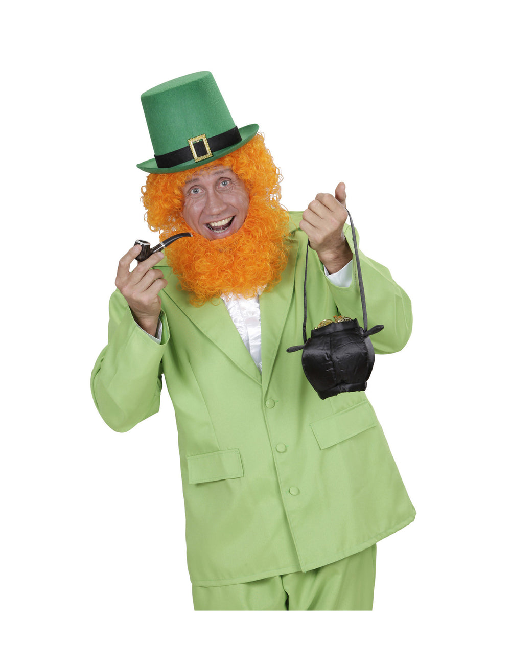 Mise en situation avec un costume de leprechaun de la pipe d'irlandais