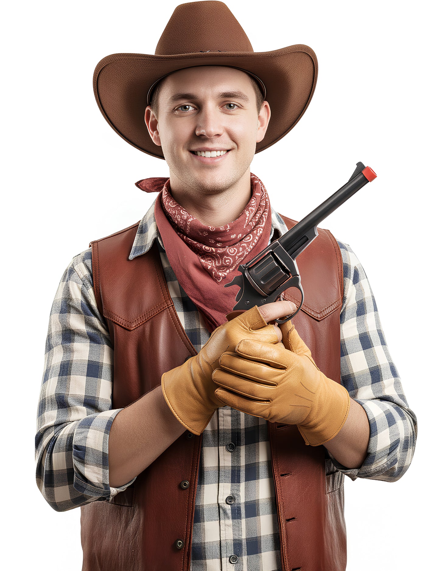 Kovová kovbojská pištoľ 19 cm