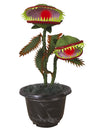 Plante carnivore animée pour décoration d'Halloween verte et rouge lumineuse