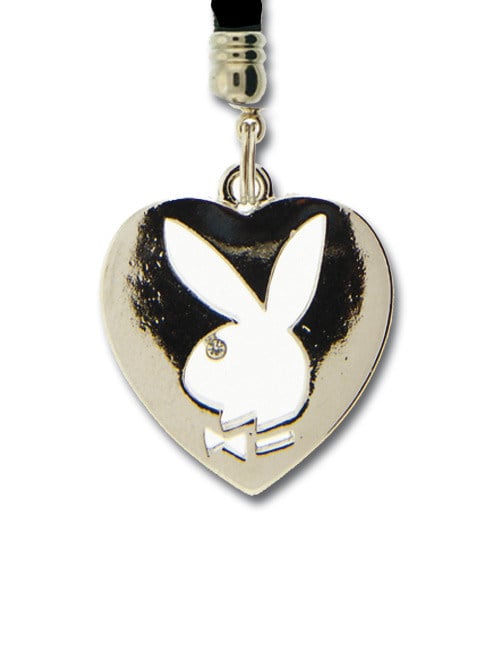 Bijou de téléphone Playboy pour adulte argenté