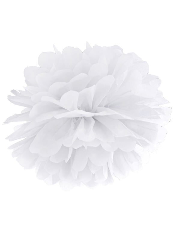 Pompon à suspendre en papier blanc