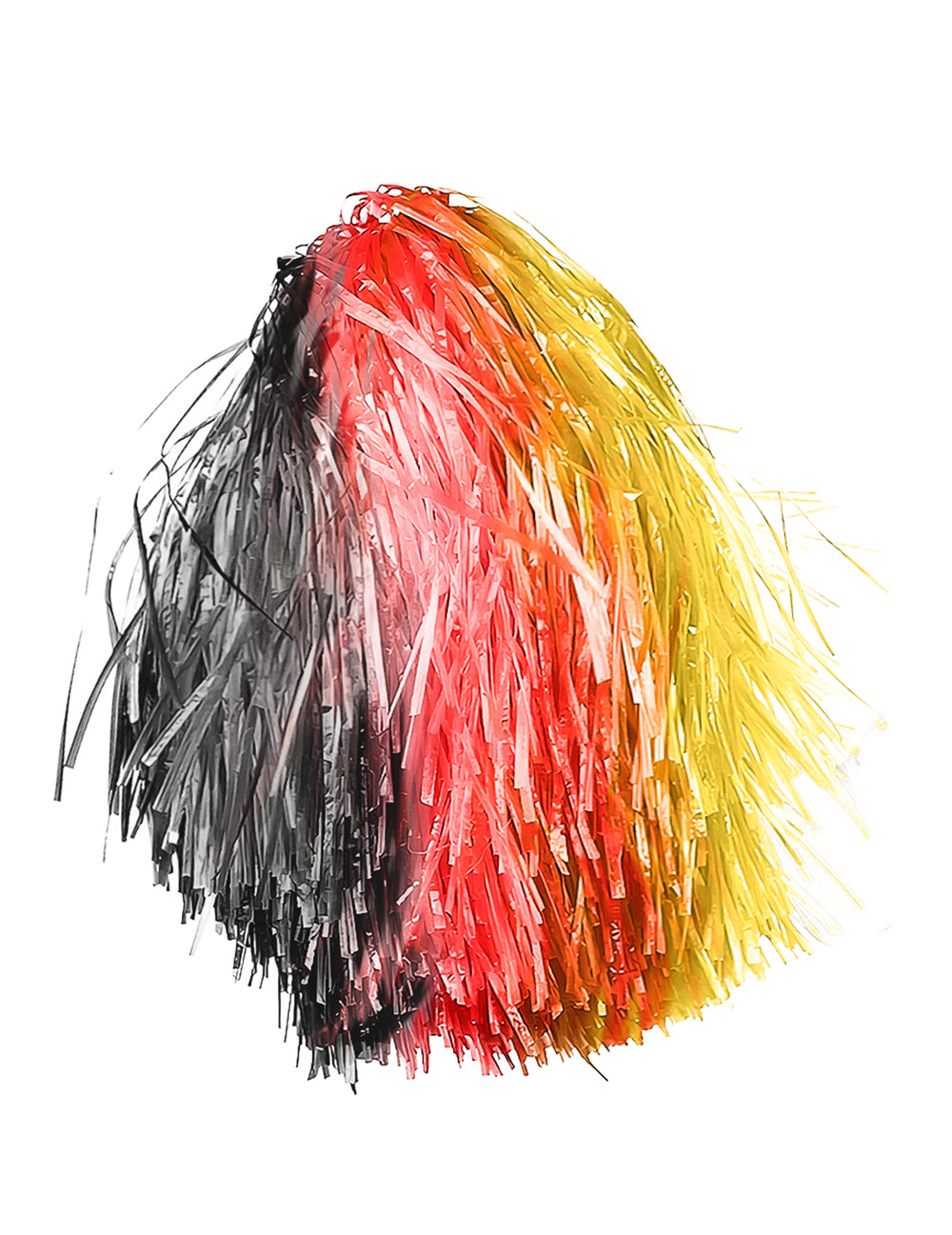 Pompon supporter Allemagne pour adulte noir rouge et jaune