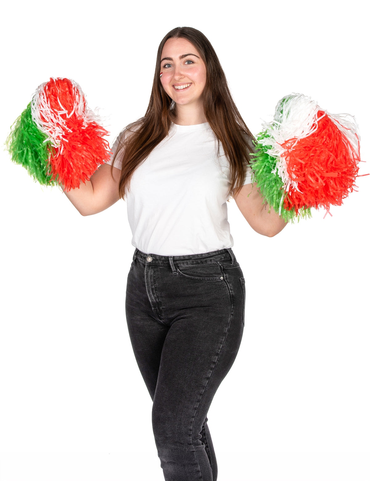 Vue de face du pompon supporter Italie
