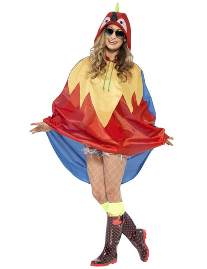 Papagájový pončo pre dospelých 