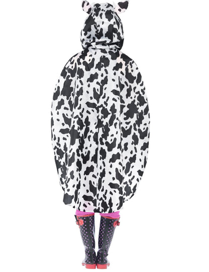 Zadný pohľad na dospelé kravičkové pončo