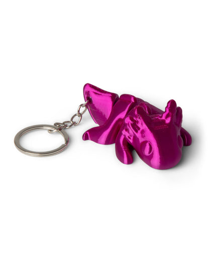 Figurine d'axolotl rose du porte-clés petits animaux colorés et articulés