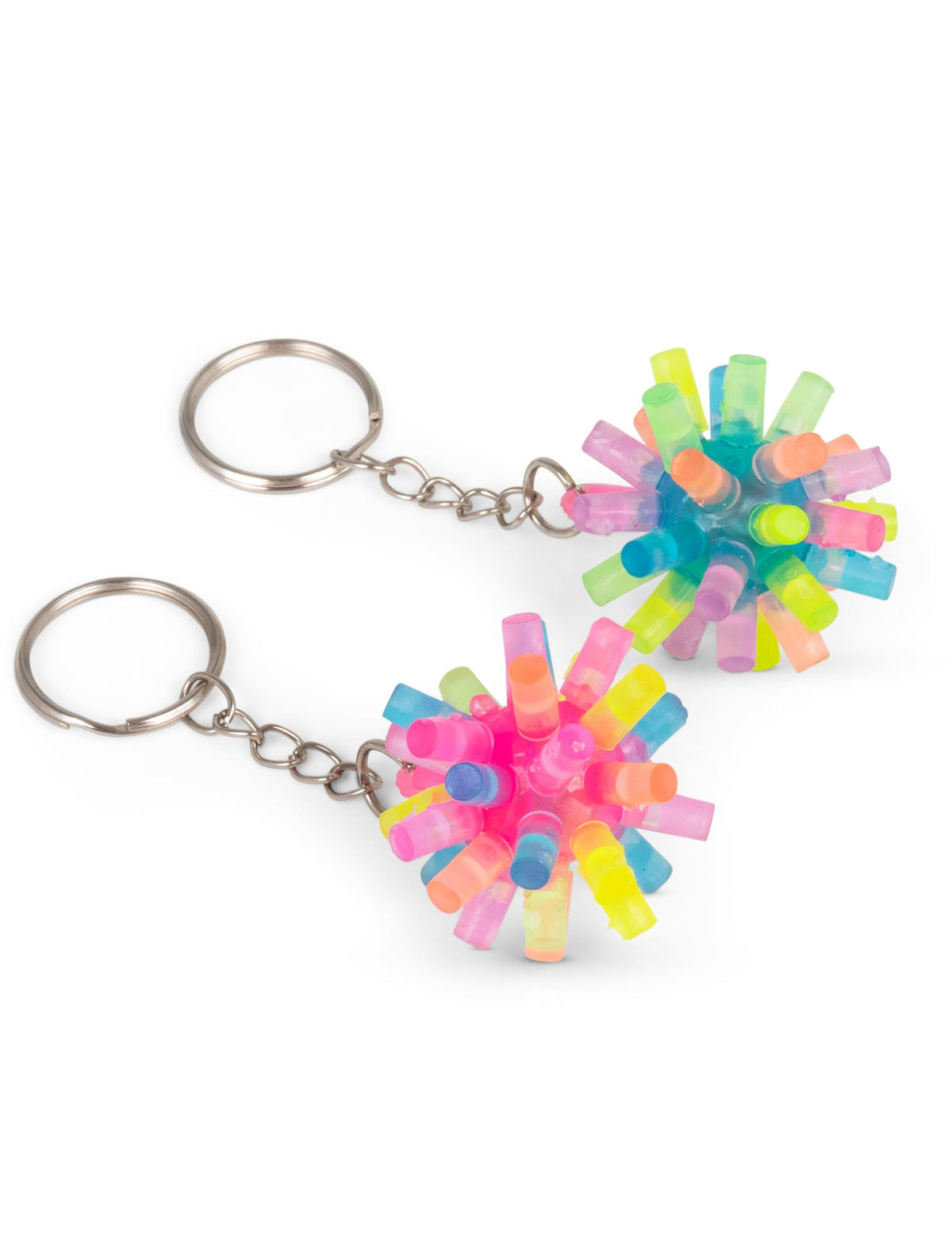 Vue de deux exemplaires du porte clés piquant lumineux pour enfant
