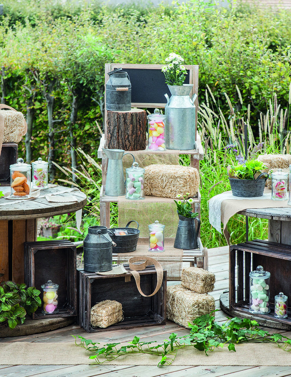 Zinkový džbán na mlieko s viečkom 22 cm vintage vidiecky dekor