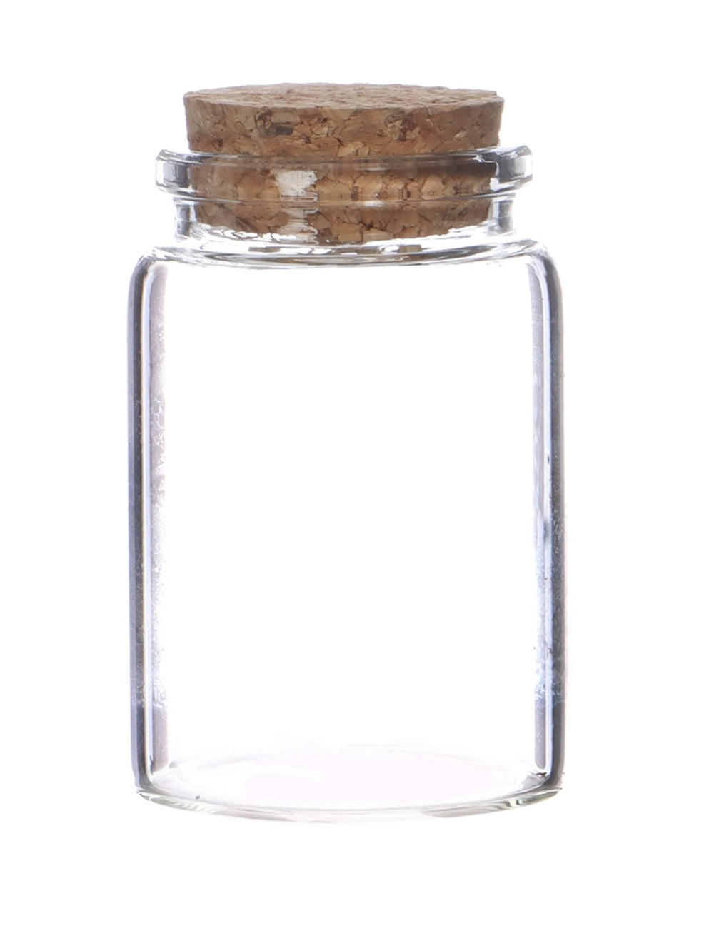 Pot en verre avec bouchon liège pour décoration transparent