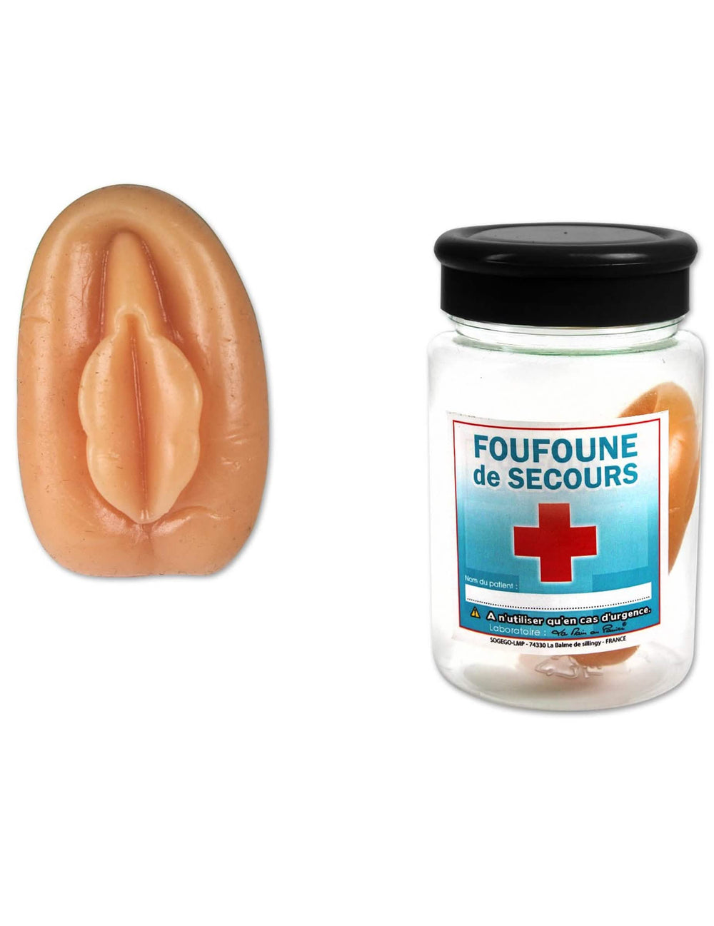 Poť humorné náhradný na intímne partie pre dospelého telovej farby