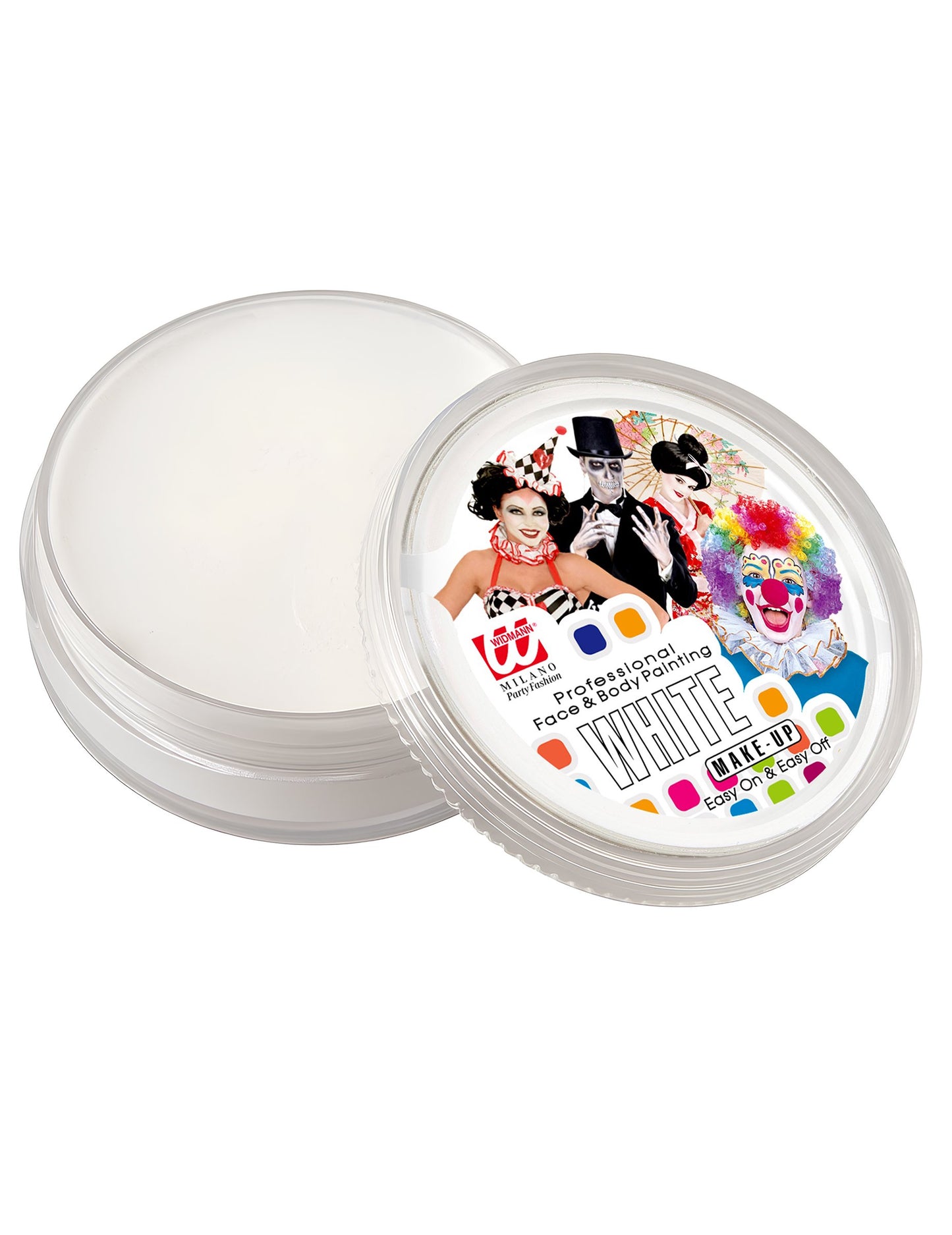 Profesionálna biela nádobka na make-up 25g