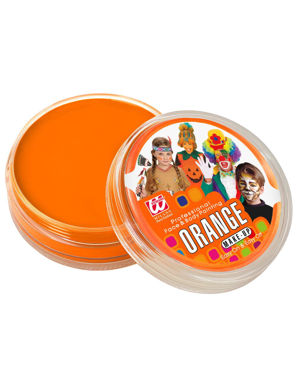 Pot de maquillage professionnel à l'eau pour adulte et enfant orange