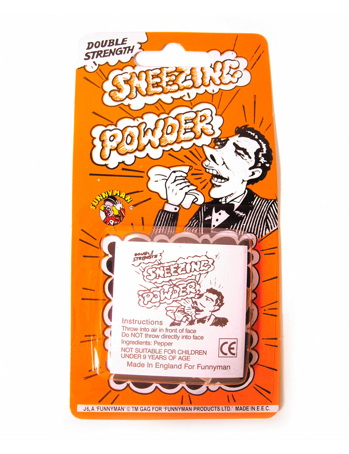 Poudre à éternuer farces et attrapes pour adulte double force orange