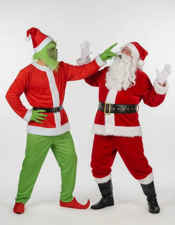 Luxusný kostým pre dospelých - zelená príšerka a Santa Claus
