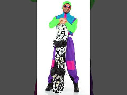 Kostým pre fluorescenčný snowboardista pre dospelých