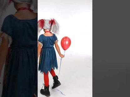 Halloween Girl Colored Clown Chick Mas bude