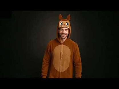 Kostým plyšového hnedého monštra pre muža 