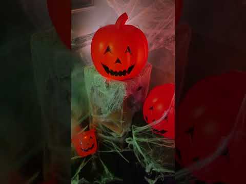 Citrouille lumineuse en plastique grandeur nature 32 cm