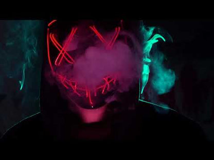 Maska pre dospelých bielych svetelných LED