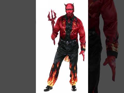 Déguisement intégral diable en feu adulte