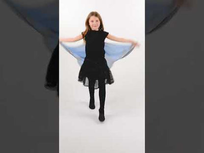 Modré a čierne krídla motýľa