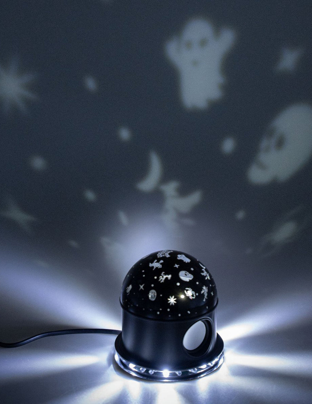 Projecteur Halloween pour fête noir avec son et projections de fantômes
