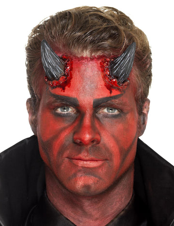 Prothèse latex cornes du diable pour adulte noires