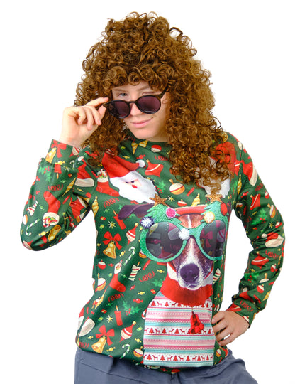 Vianočný sveter s dospelým psom