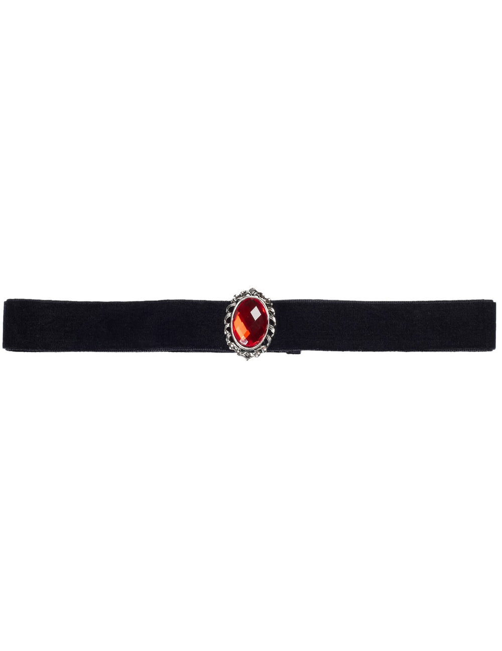 Ras de cou Halloween pour adulte noir avec diamant rouge