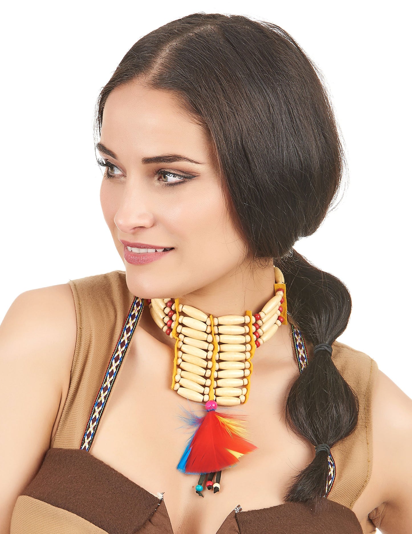 Dámsky pernatý indický krk