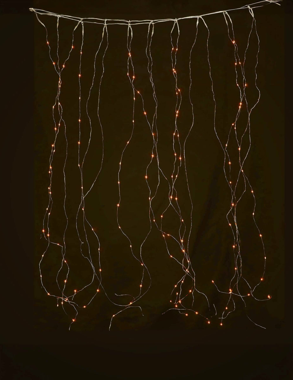 Teplý biely svetelný záves na vonkajšie použitie 90 LED 8 režimov