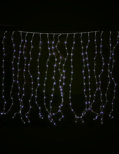 Rideau lumineux blanc froid pour décoration 90 led 8 modes