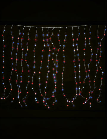 Viacfarebná svetlá záclona 1,7 x 0,5 m 90 LED