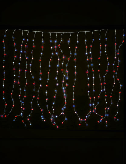 Viacfarebná svetlá záclona 1,7 x 0,5 m 90 LED