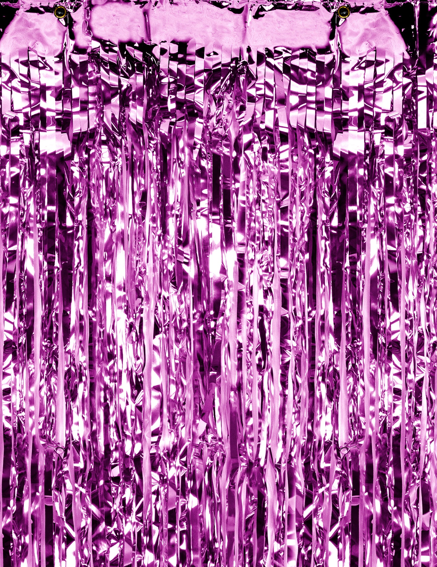 Trblietavý záves s fuchsiovými strapcami 1 x 2,5 m na dekoráciu