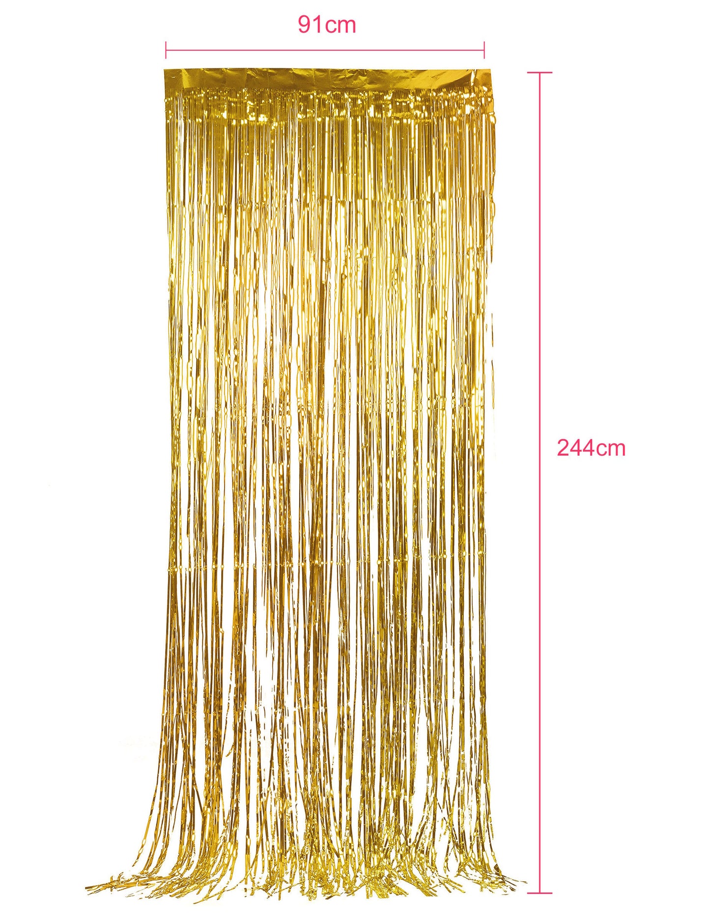 Rozmery trblietavého závesu na oslavu