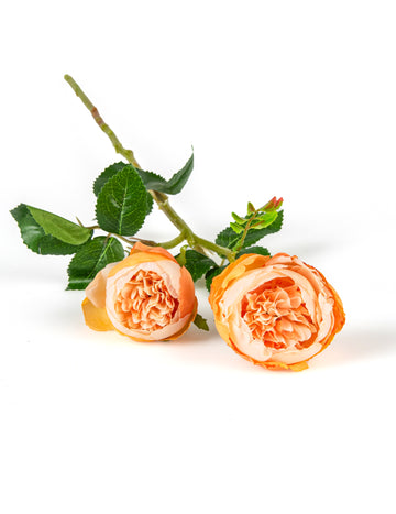 Umelé broskyňové ruže na stonkách 46 cm na svadobnú kyticu