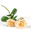 Roses artificielles sur tige pour décoration blanches et roses