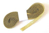 Ruban pour décoration de table aspect métallisé or